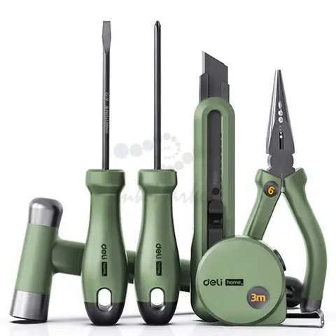 Набор ручного инструмента "Home Series Green" Deli HT0006L 6 предметов