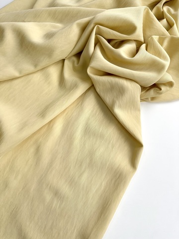 Вискоза с нейлоном, плательная ткань, Разбеленный желтый