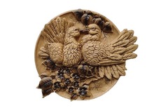 Силиконовый молд Голуби (медальон) № 0467