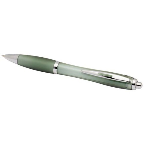 Шариковая ручка Nash из пластмассы, переработанной по стандарту RCS, с цветными корпусом и рукояткой (черные чернила)