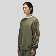 Свитшот Alpha Industries Utility Pocket Crewneck OG-107 (Зеленый)