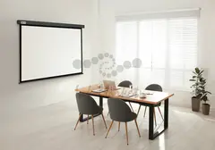 Экран Cactus 84" 150x150см Wallscreen CS-PSW-150X150-SG 1:1 настенно-потолочный рулонный серый — фото 3