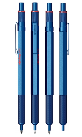 Ручка шариковая Rotring 600 Metal Blue, MBlack  (2114262)