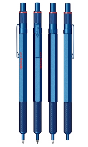 Ручка шариковая Rotring 600 Metal Blue, MBlack  (2114262)