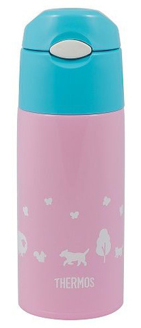 Термос Thermos FHL-401F LP 0.4л. розовый/голубой с чехлом (320148)