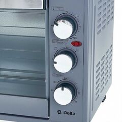 Мини-духовка электрическая, Delta, 38 л, 1750 Вт, 3 реж, сер, D-001