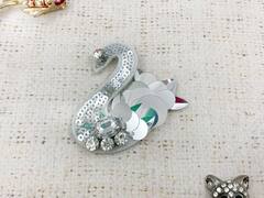 Декоративный пришивной элемент, текстиль, р. 5,5х5,7 см