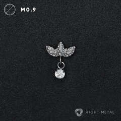 Pendant Trefoil Hammered Crystal