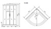 Душевая кабина Timo Comfort Fabric Glass 100*100*220  (T-8801F)