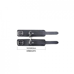 Фетиш-набор Secret Desires BDSM чёрный (наручники, ошейник с поводком, оковы для ног, кляп, флоггер, маска)