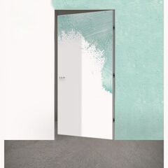 Купить Скрытая дверь под покраску Invisible кромка Al чёрная с внутренним открыванием