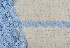 Кружево плетеное, ш. 2,5 см, голубой
