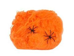 Паутина оранжевая, 2 черных паука, 1*1 м