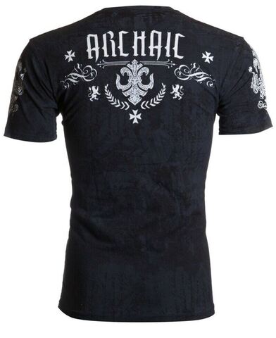 Archaic | Футболка мужская SHIELDED Black AM1603BR от Affliction спина