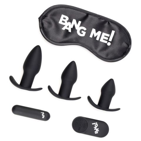 Набор для анальной стимуляции 28X Backdoor Adventure Remote Control 3 Piece Butt Plug Vibe Kit - XR Brands Bang! AG577