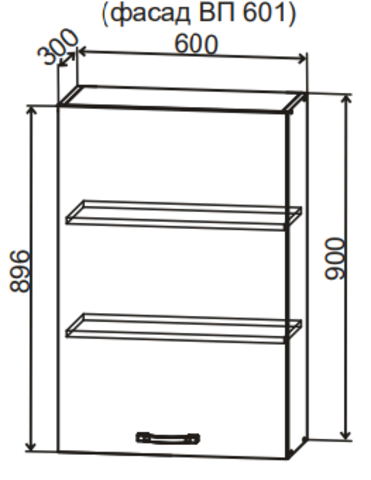 Кухня Гранд шкаф верхний высокий 600