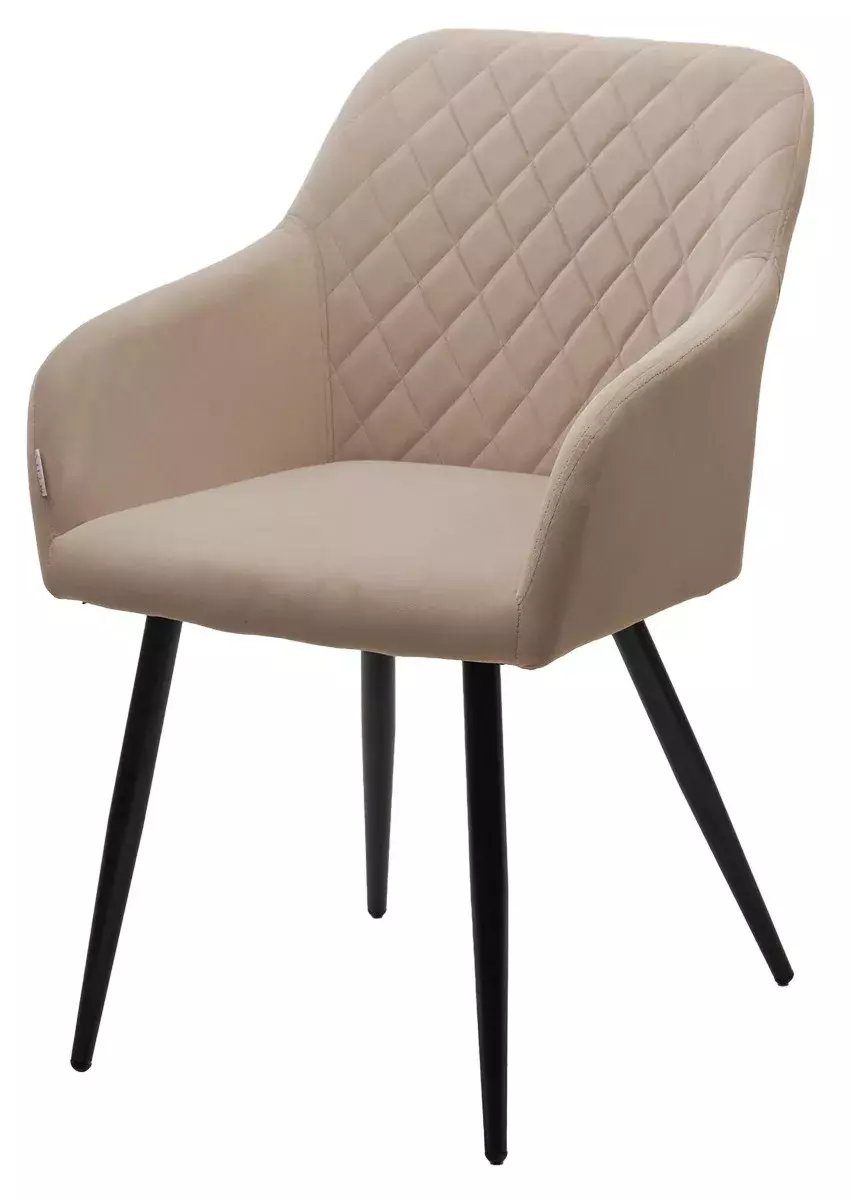 Стул BRANDY 505-7 Капучино, велюр беспальчиковый / черный каркас, М-City