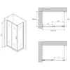Abber AG30160B-S50B Душевой уголок, 160x50x195, цвет: чёрный