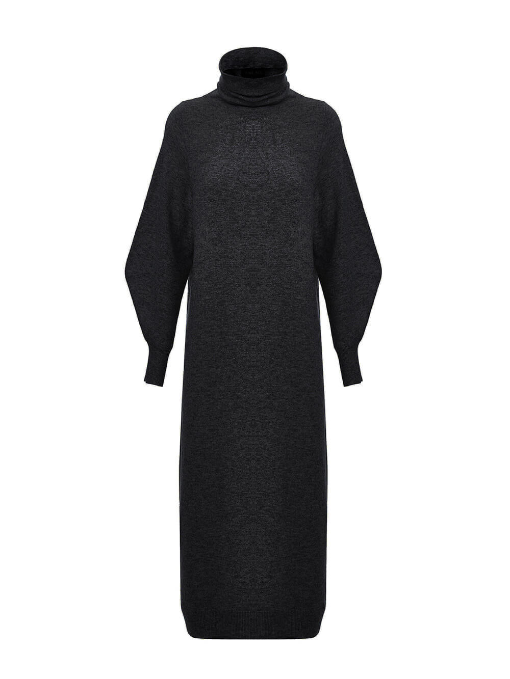 Женское платье черного цвета из шерсти и кашемира