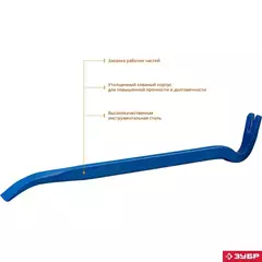 ЗУБР Титан, 450 мм, 25 х 12 мм, лом-гвоздодер, Профессионал (2165-45)