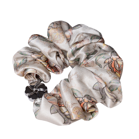 Комплект шелковых резинок для волос Mollen Лазоревый цветок жемчужно-белый