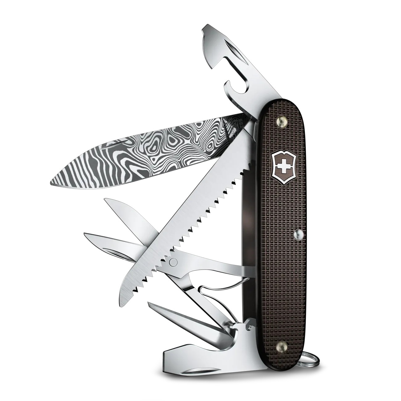Нож складной Victorinox Farmer X Alox Damast LE 2024, 93 mm, Dark