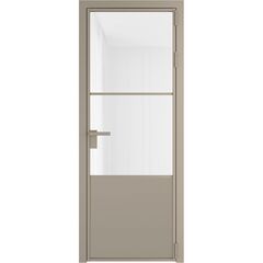 Алюминиевая дверь 20AG никель матовый остеклённая