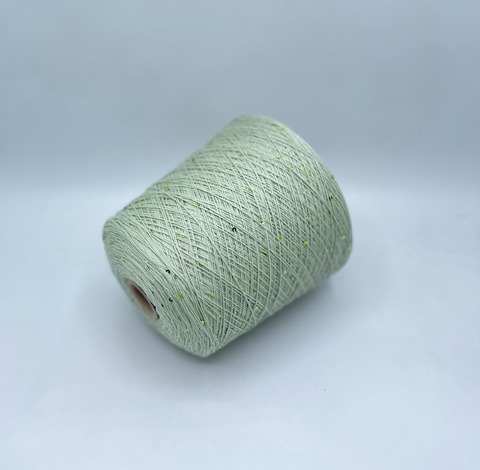 Fil-lab (пр.Италия),art.Paillettes,350м/100гр, 100% Меринос+пайетка(зеленая) цвет-Салатовый. арт-33354