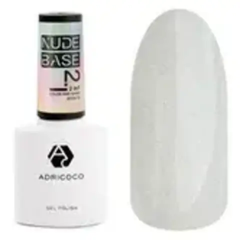 Светоотражающая цветная база ADRICOCO Nude Base 2 in 1 №01 - nega (8 мл.)