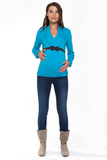 Блузка для беременных 01729 синий