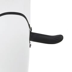 Черный полый страпон с вибрацией Mojo Ghia - 16 см. - 