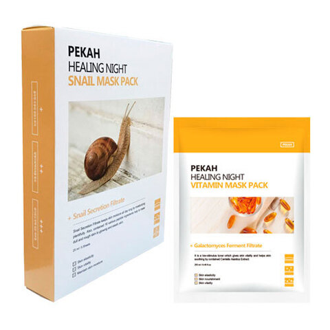 Pekah Healing Night Mask Pack - Маска вечерняя с муцином улитки