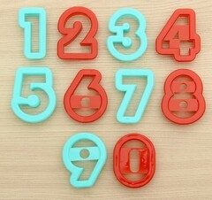 Набор форм для печенья 5х4 "Цифры", 10 шт пластик