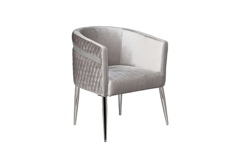 Стул Garda Decor серый/хром GY-08200