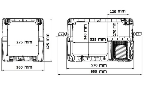 Компрессорный автохолодильник ALPICOOL C40 (40 л.) 12-24-220В