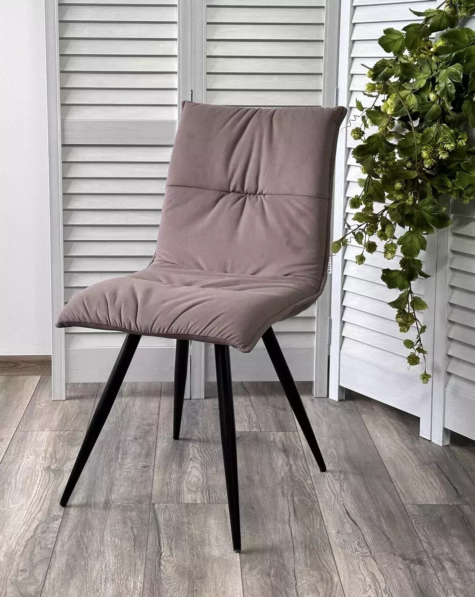 Стул CIRA VT7002-4 Тауп, без пальчиковый велюр/ черный каркас М-City