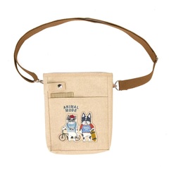 Сумка мессенджер (messenger) через плечо "AnimalMode", песочная, 25-8036-1, KUSUGURU