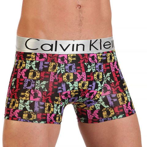 Мужские трусы боксеры черные с принтом Calvin Klein Print Modal DFK