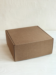 Коробка 22 х 22 х 10 см, бурая