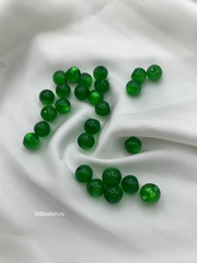 Пуговицы лунные изумрудные (ярко-зеленые) на скрытой ножке