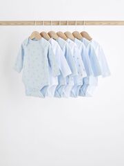 Боди с длинным рукавом для малышей Next K79-653, 7 шт., Белый, Голубой