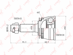 ШРУС НАРУЖНЫЙ ELANTRA XD 1,6 АКПП GSP 30*50*25