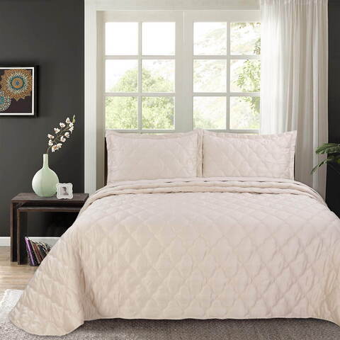 Покрывало 240x260 и 2 наволочки 50х70 Sofi De MarkO Одри кремовое