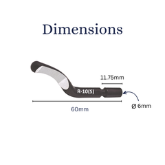 Лезвие для фаскоснимателя d.6,0мм R-10(S) HSS CP GRATEX 13100