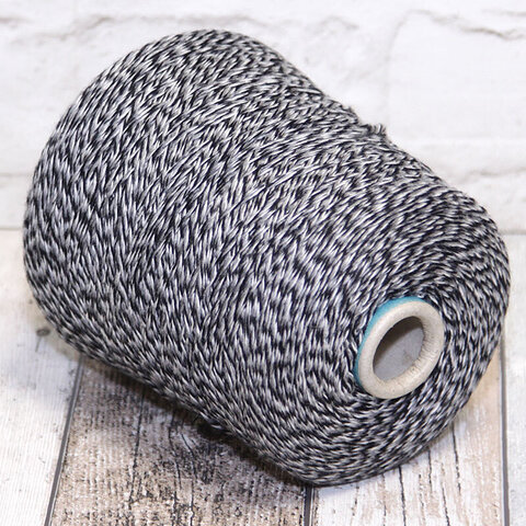 Кашемир LORO PIANA TWIST COARSEHAIR 3/13 черно-белый, мулине