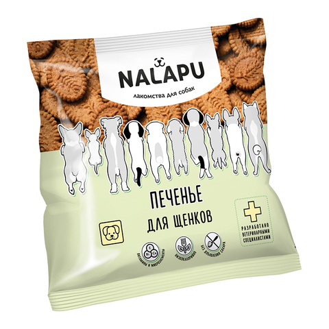 Печенье NALAPU для щенков 115 г (На лапу)