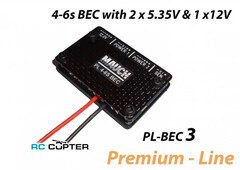 Стабилизатор напряжения Mauch 017 PL 4-6S BEC 2x5.35V - 3A 1x12.0V - 3A понижающий