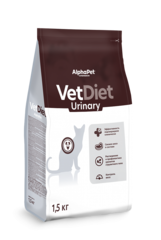 Сухой корм для кошек AlphaPet Vet Diet (АльфаПет) 1,5 кг Urinary сухой при заболеваниях нижних отделов мочевыводящих путей для кошек