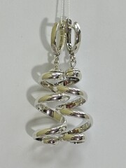 Спираль  (серьги из серебра)