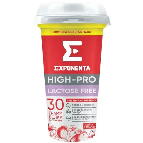 Напиток Exponenta High-pro обезжиренный Клубника - киви 3в1 250гр